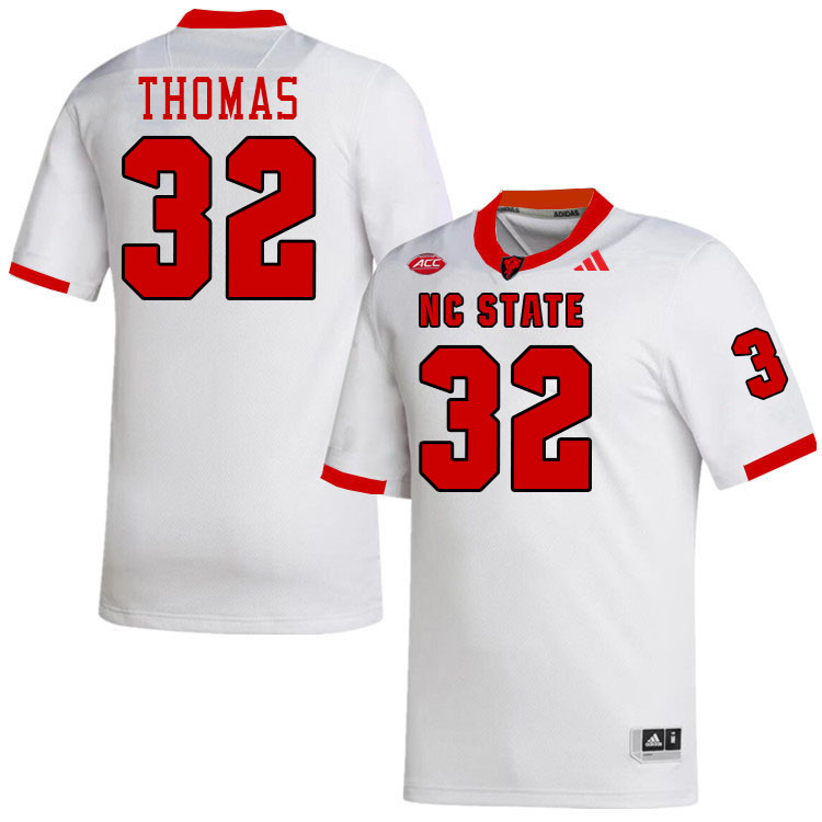 NC State Wolfpack #32 Drake Thomas College Football Jerseys,Uniforms-White